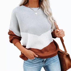 Custom- Color Block Knit Sweater