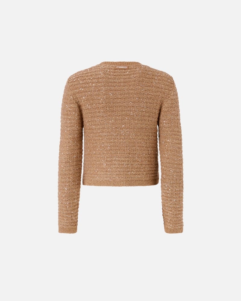 Custom Design Cropped Blue Tweed Cardigan