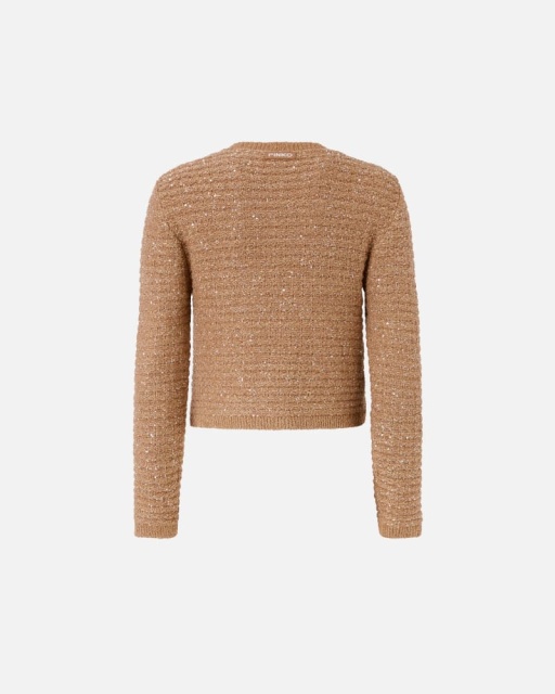 Custom Design Cropped Blue Tweed Cardigan