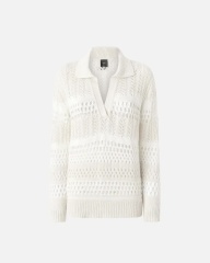 Personalized Knit Openwork V-Neck Pullover Sweater