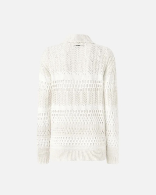 Personalized Knit Openwork V-Neck Pullover Sweater