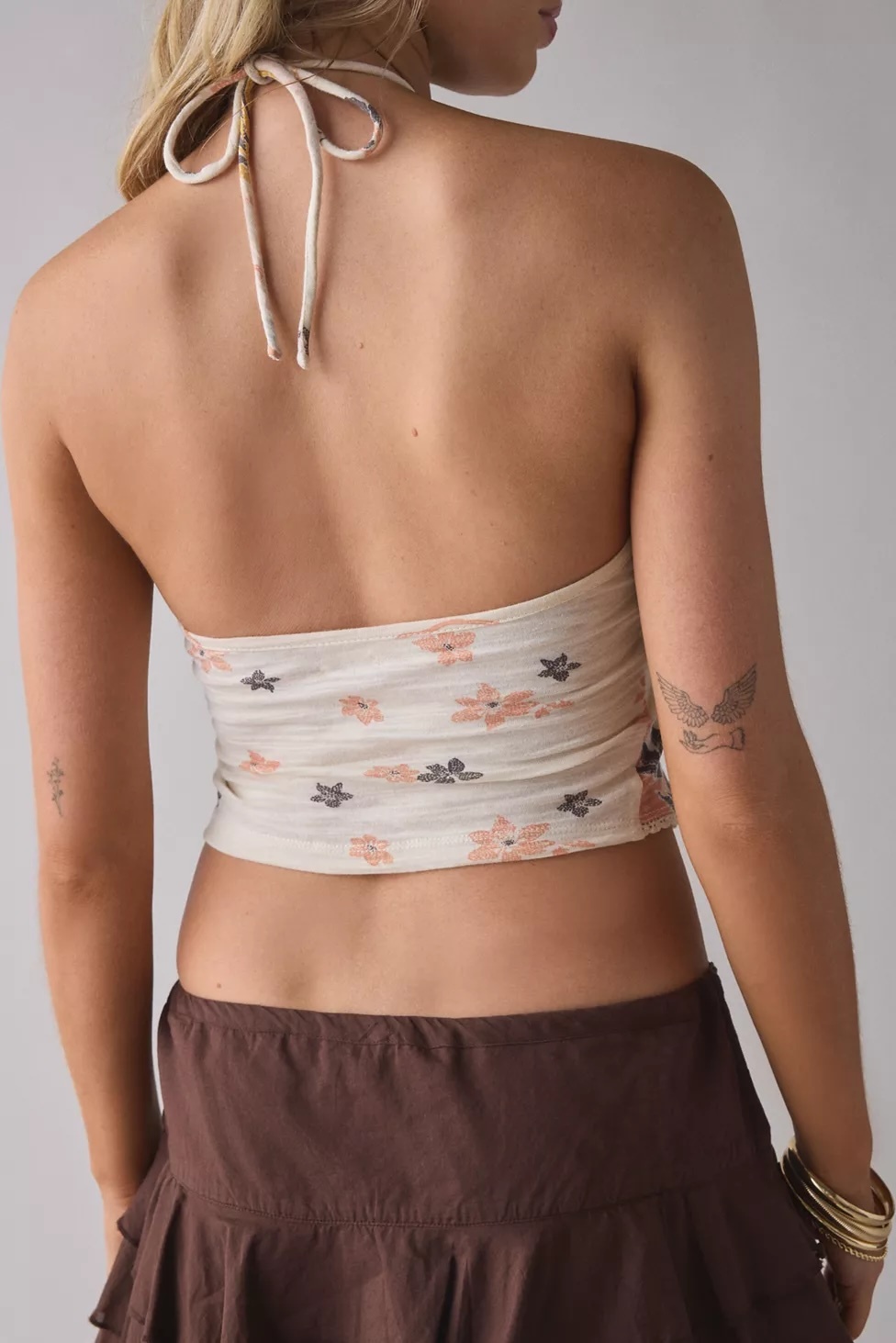 OEM ODM Cut-Out  Lace Strapless Top with Chain Detail