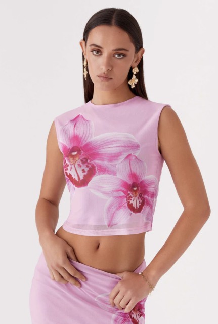 OEM ODM  Floral Print Crop Top and Skirt Set