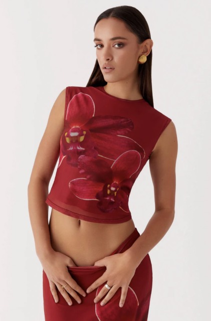OEM ODM  Floral Print Crop Top and Skirt Set