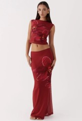 OEM ODM  Floral Print Crop Top and Skirt Set