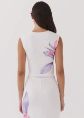 OEM ODM  Floral Print Crop Top and Skirt Set