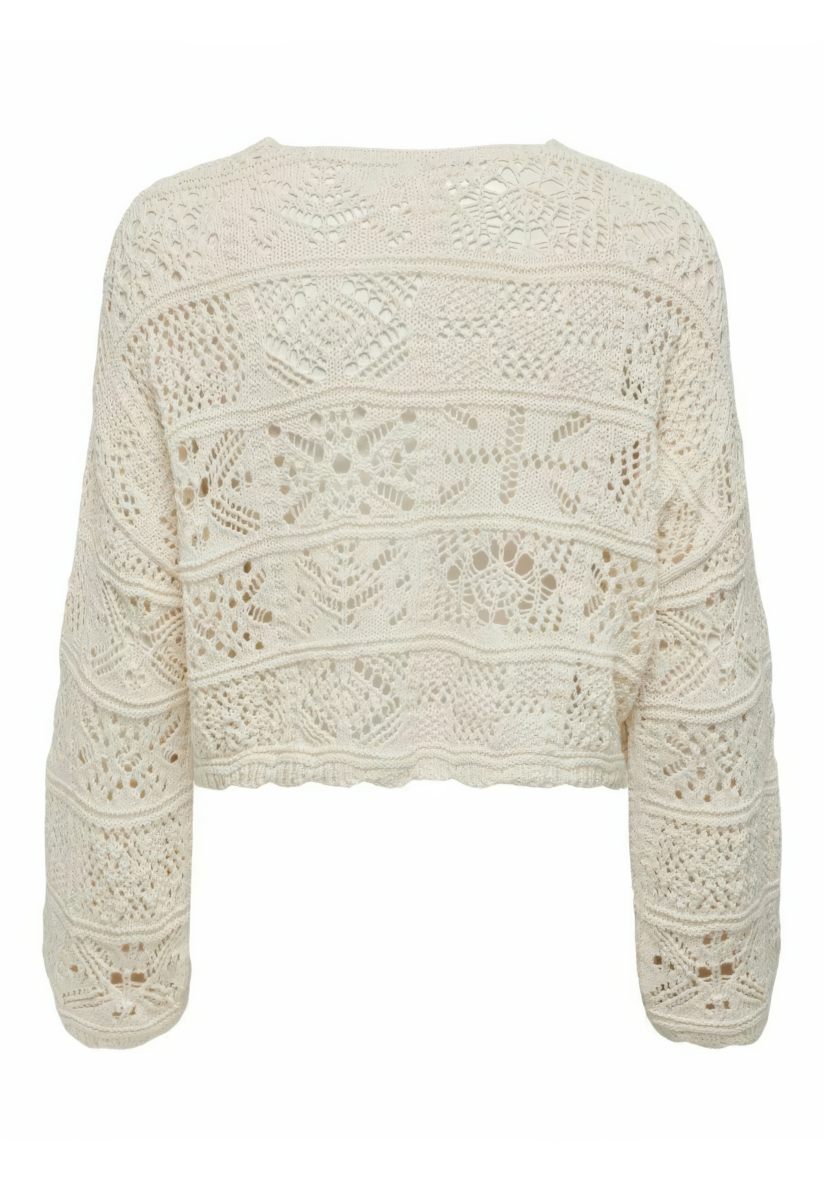 OEM ODM Boho Knit Crochet Cardigan for Women – Lightweight Open Front Long Sleeve Sweater Top with Tie Closure