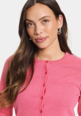Wholesale Women's Classic Crew Neck Button-Up Cardigan – Soft Knit Long Sleeve Lightweight Sweater Top