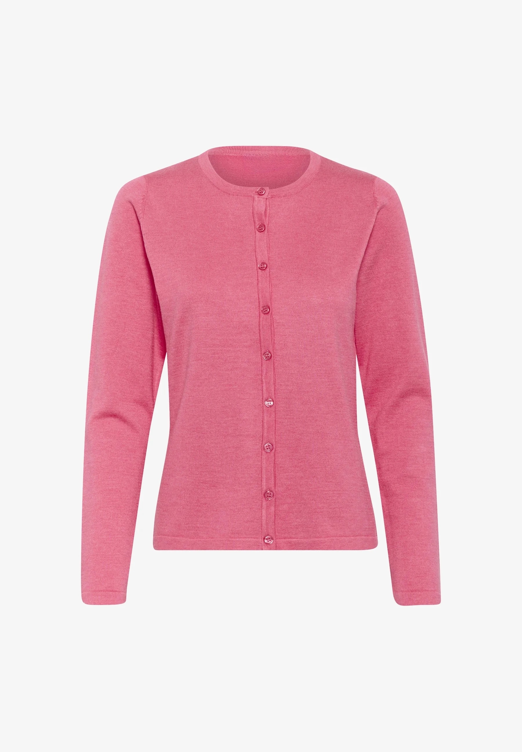 Wholesale Women's Classic Crew Neck Button-Up Cardigan – Soft Knit Long Sleeve Lightweight Sweater Top