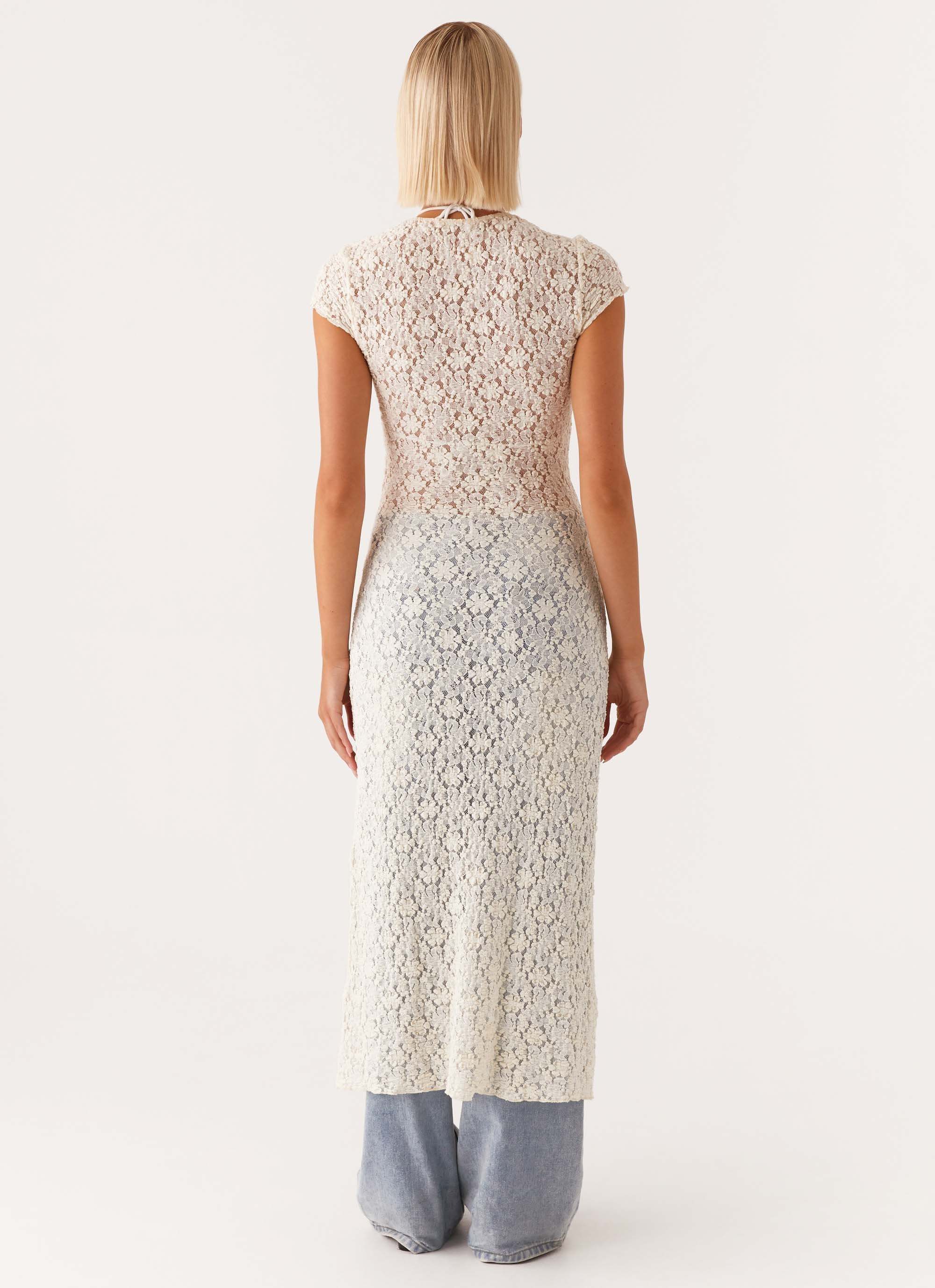 Personalized Vintage-Inspired Sheer Lace Overlay Dress with Side Bows