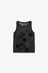 OEM ODM Black Floral Lace Sheer Dress