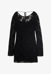 OEM ODM Black Crochet Floral Dress