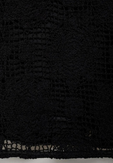 OEM ODM Black Crochet Floral Dress