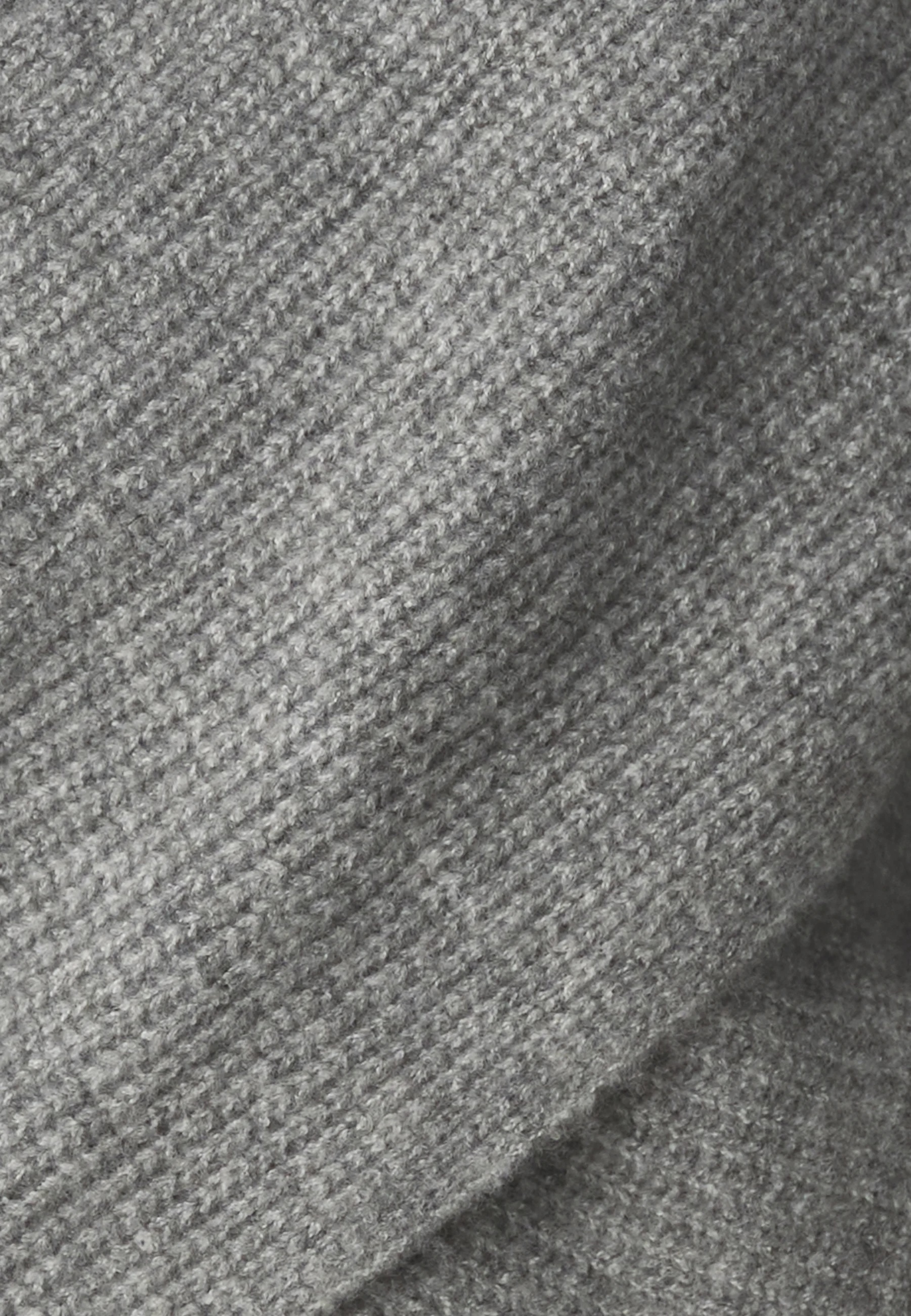 Customized Grey Cross-Front Knit Sweater