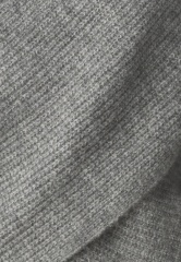Customized Grey Cross-Front Knit Sweater