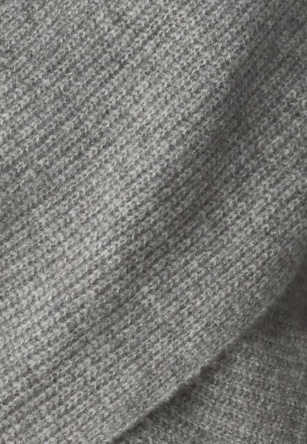 Customized Grey Cross-Front Knit Sweater