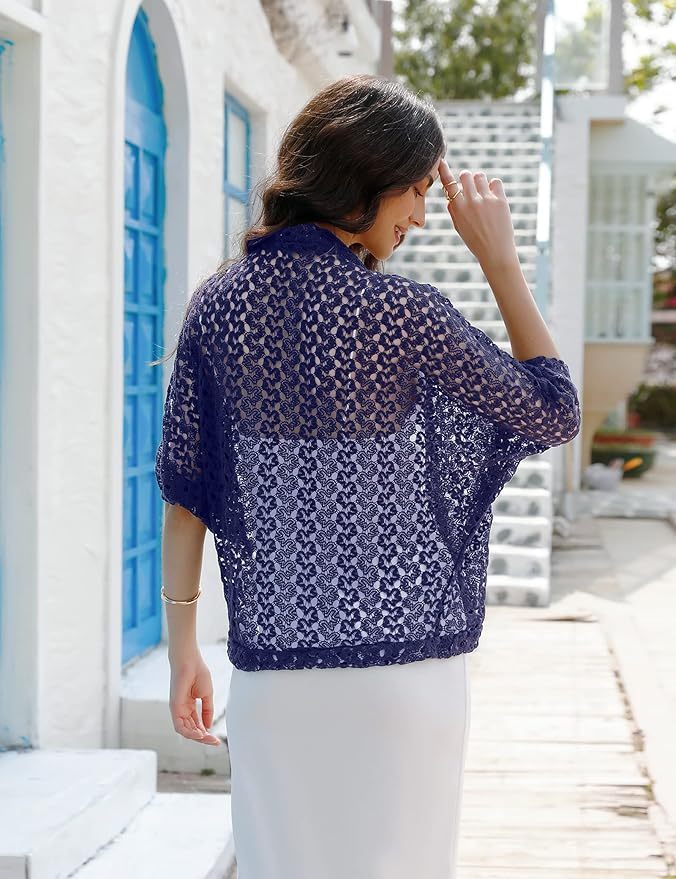 Factory Direct Elegant Black Lace Cardigan for Women