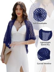 Factory Direct Elegant Black Lace Cardigan for Women