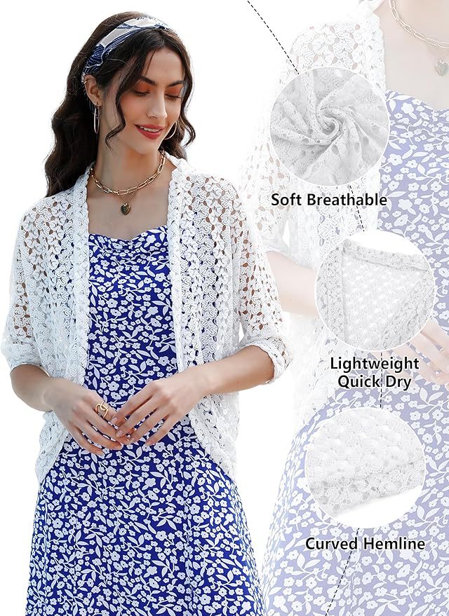Factory Direct Elegant Black Lace Cardigan for Women