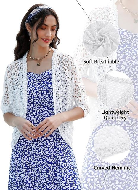 Factory Direct Elegant Black Lace Cardigan for Women