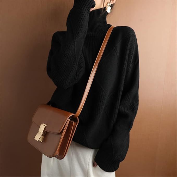 Wholesale Women's Stylish Chunky Knit Turtleneck Sweater