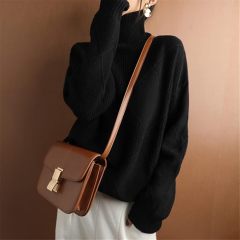 Wholesale Women's Stylish Chunky Knit Turtleneck Sweater