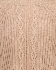 OEM ODM Women's Ribbed Cable-Knit High Neck Sweater