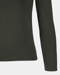 Customized Women's Elegant Pearl Detail Turtleneck Top