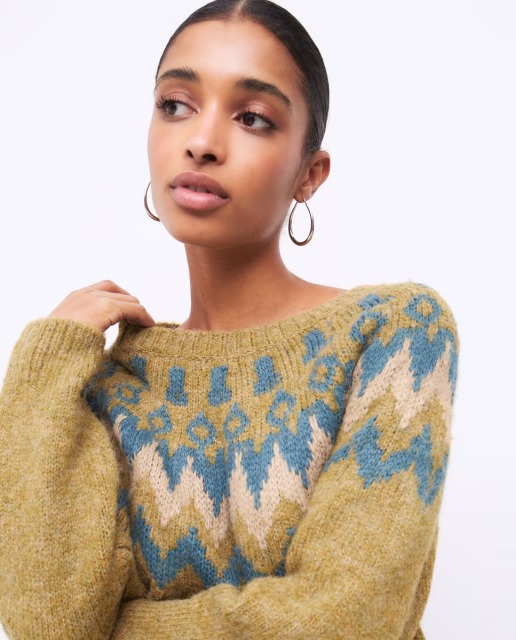Made-to-order Women's Retro Nordic Jacquard Sweater
