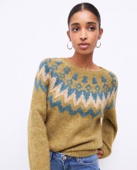 Made-to-order Women's Retro Nordic Jacquard Sweater
