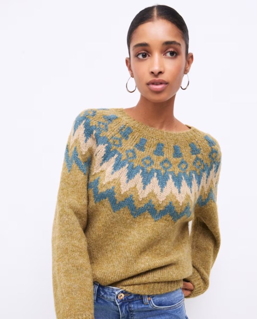 Made-to-order Women's Retro Nordic Jacquard Sweater