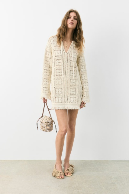 OEM ODM Boho Crochet Fringe Dress