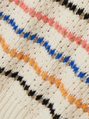 Wholesale Colorful Striped Crochet Knit Sweater
