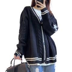 OEM ODM Cozy Knitted Cardigan with Star Design