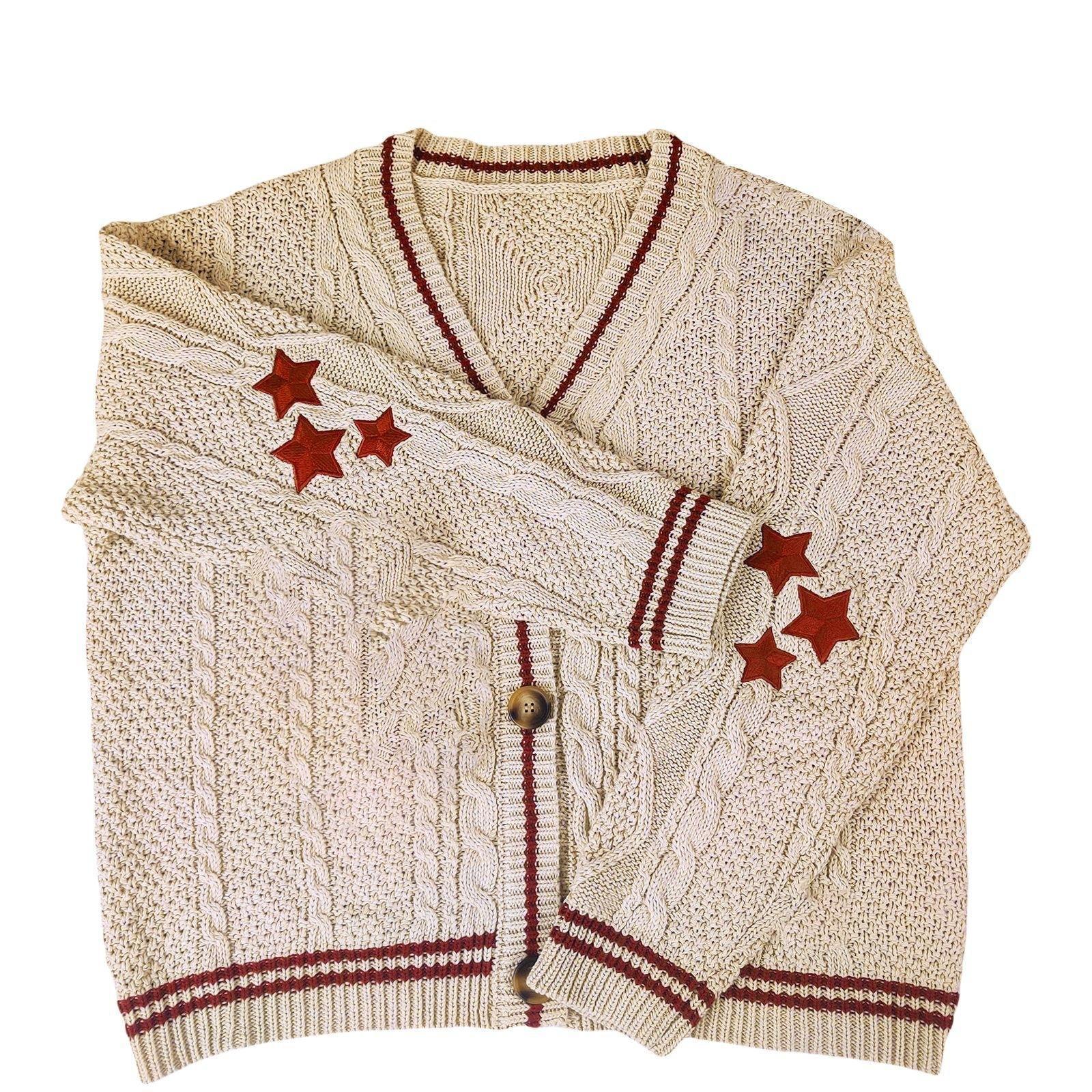 OEM ODM Cozy Knitted Cardigan with Star Design