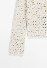 OEM ODM knit Openwork Sweater - Soft Cream