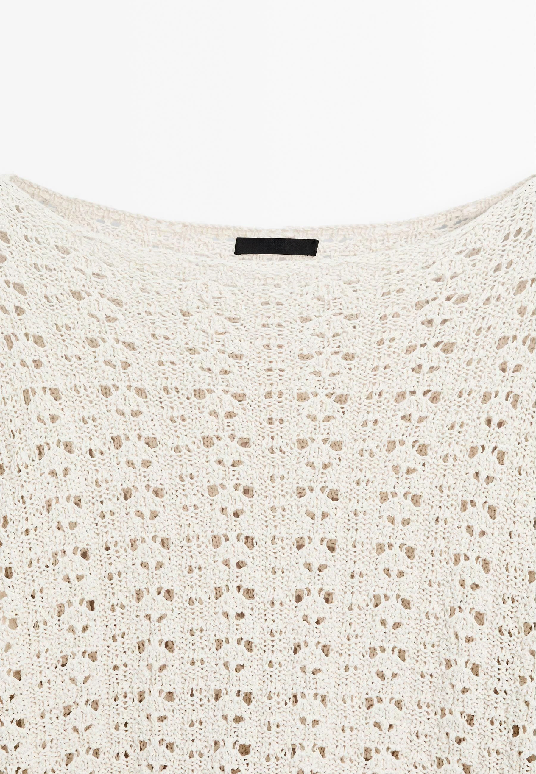 OEM ODM knit Openwork Sweater - Soft Cream