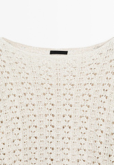 OEM ODM knit Openwork Sweater - Soft Cream