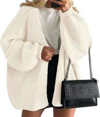 OEM ODM Women’s Pink Oversized Chunky Knit Cardigan