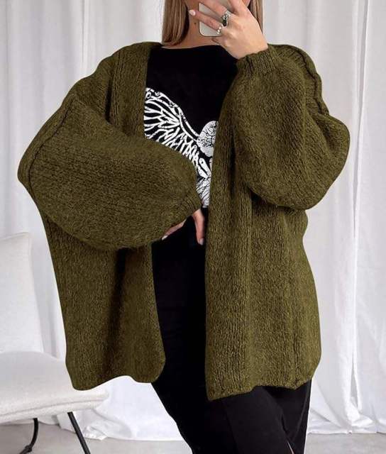 OEM ODM Women’s Pink Oversized Chunky Knit Cardigan
