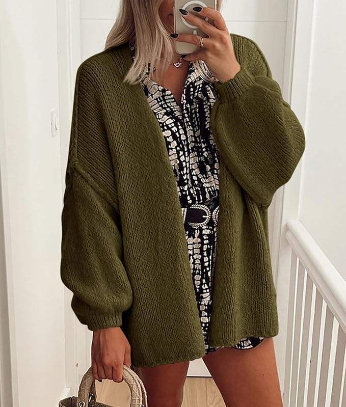 OEM ODM Women’s Pink Oversized Chunky Knit Cardigan