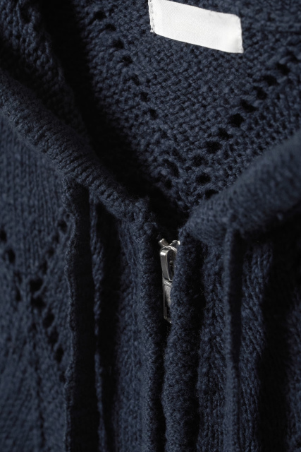 Wholesale Cropped Zip-Up Hooded Sweater with Frayed Hem