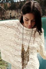 Custom Design Wavy Crochet Knit Sweater