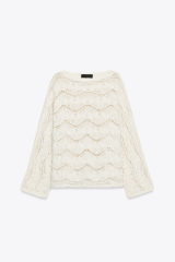 Custom Design Wavy Crochet Knit Sweater
