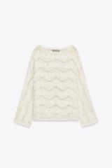 Custom Design Wavy Crochet Knit Sweater