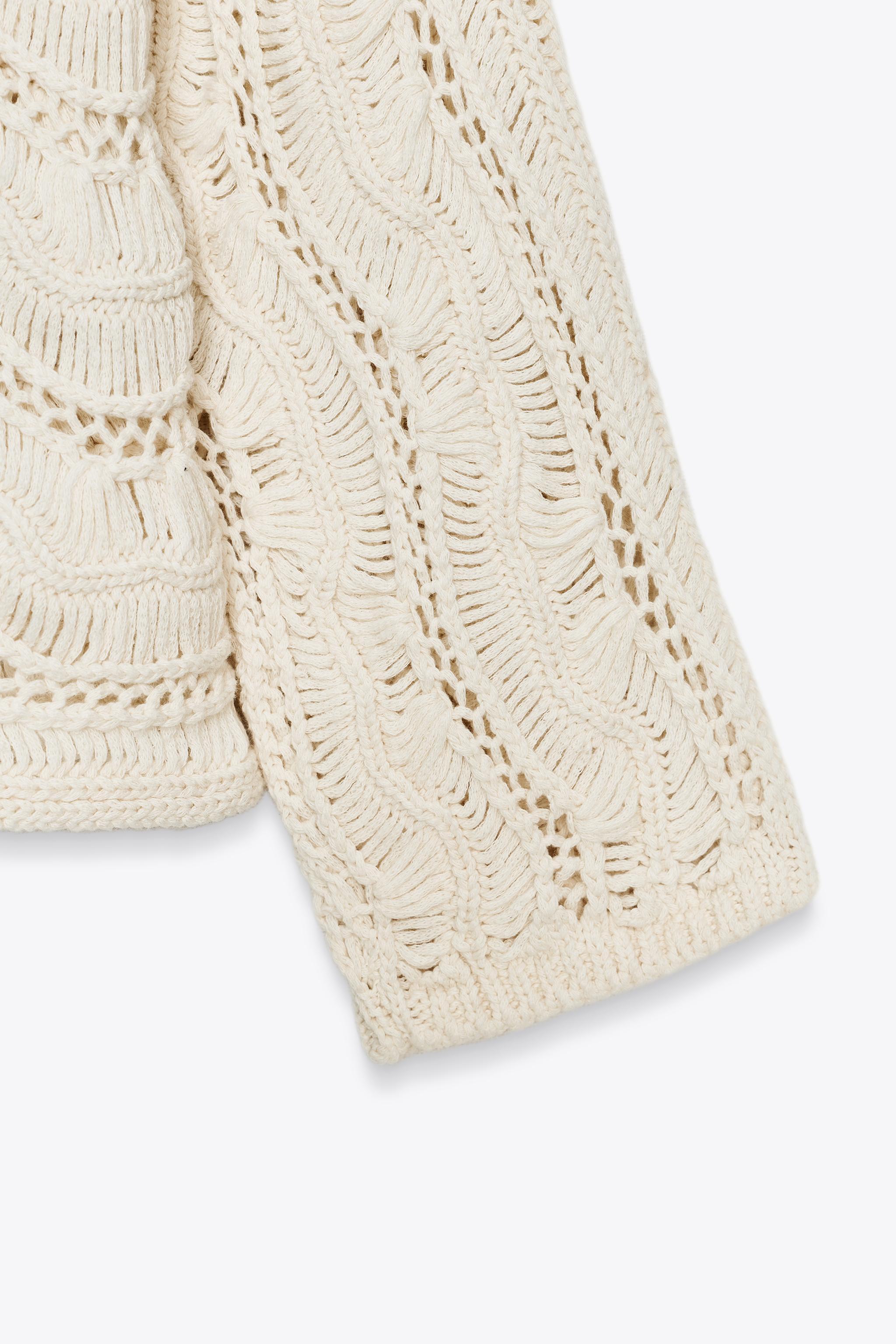 Custom Design Wavy Crochet Knit Sweater