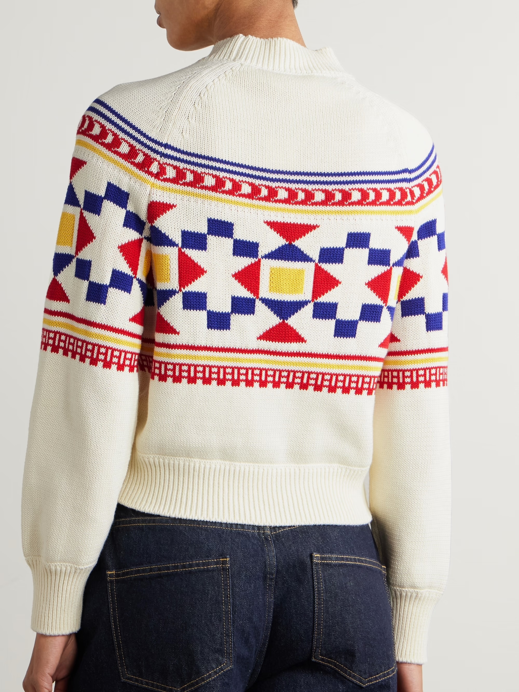 OEM ODM Geometric Pattern Knit Sweater – Women’s Winter Pullover