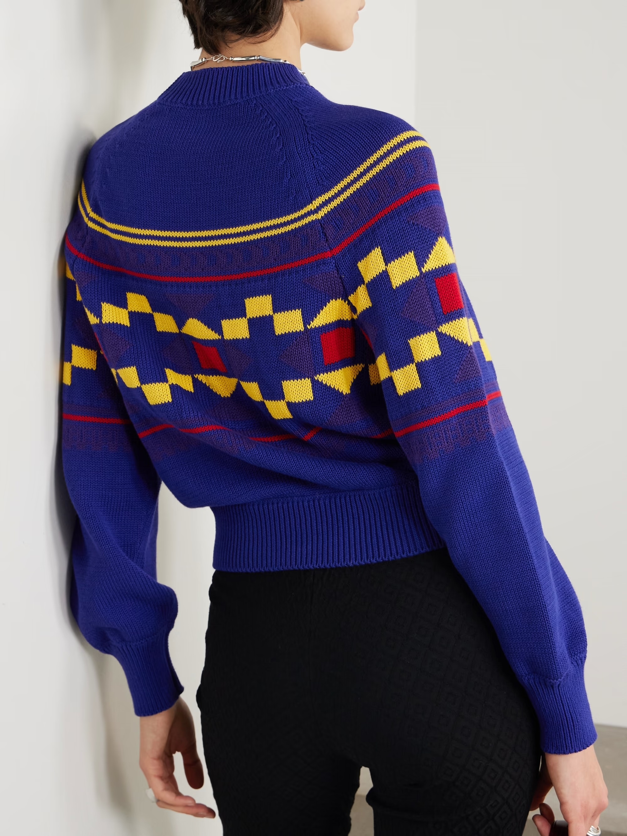 OEM ODM Geometric Pattern Knit Sweater – Women’s Winter Pullover