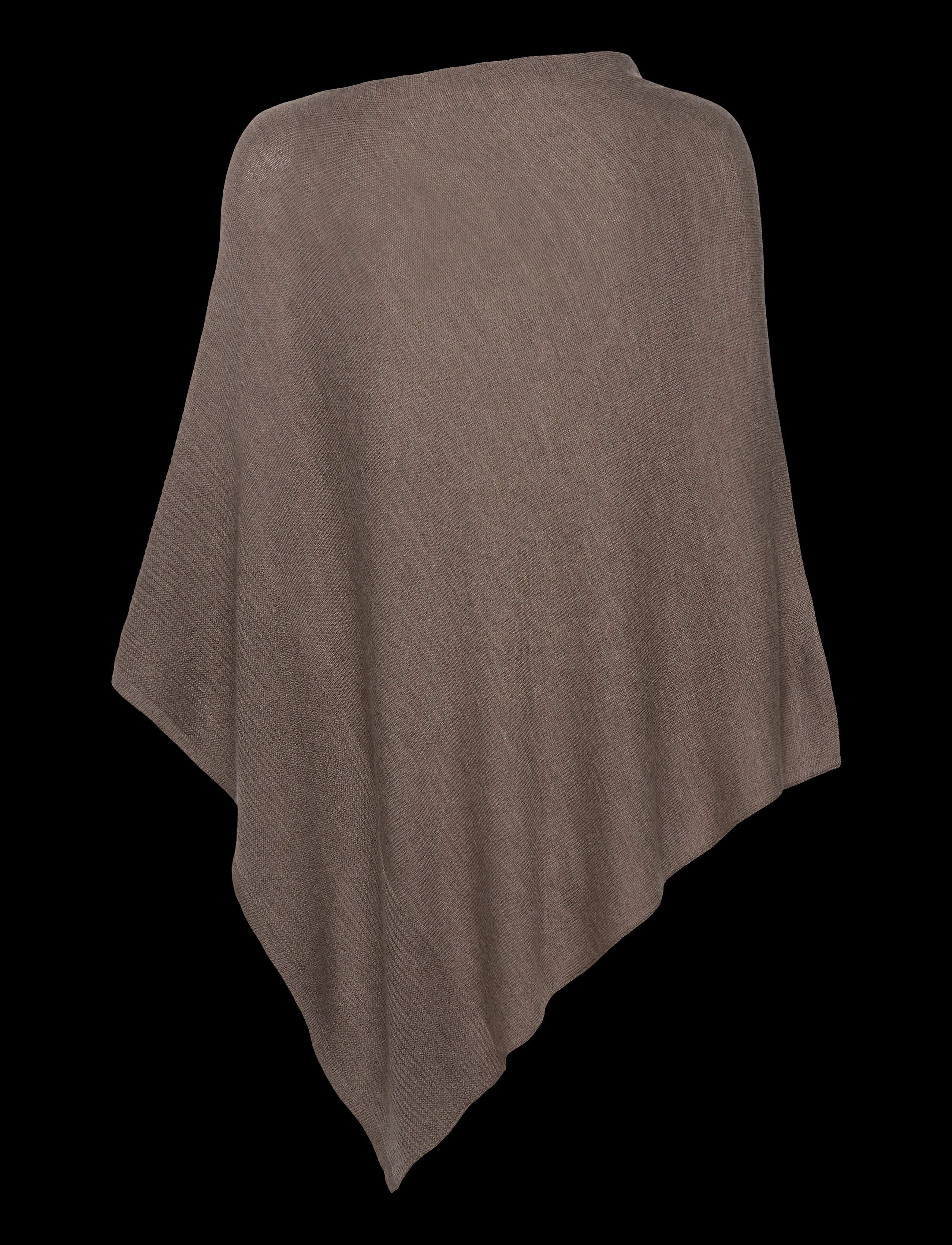 OEM ODM Luxury Cashmere Blend Asymmetric Poncho – Deep Berry Red