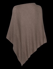OEM ODM Luxury Cashmere Blend Asymmetric Poncho – Deep Berry Red